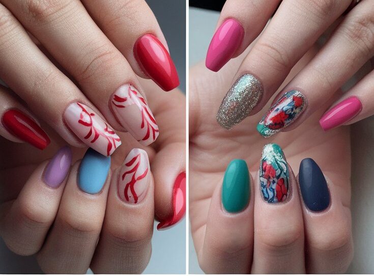 The most popular nail trends for 2025 are green and gold glam and Y2K-inspired vibes.